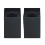 2er Set Aufbauspot für GU10- /MR16-Leuchtmittel, eckig, 45° schwenkbar, schwarz.