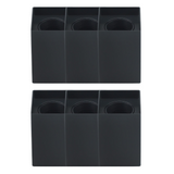 6er Set Aufbauspot für GU10- /MR16-Leuchtmittel, eckig, 45° schwenkbar, schwarz.