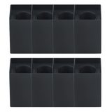 8er Set Aufbauspot für GU10- /MR16-Leuchtmittel, eckig, 45° schwenkbar, schwarz.