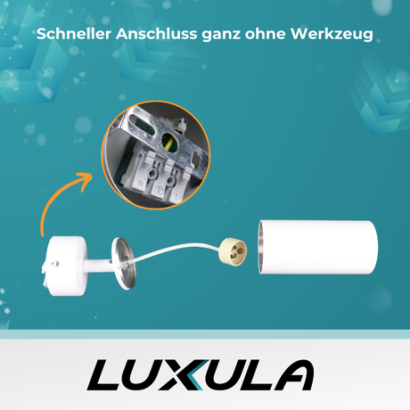 9er Pack Schwenkbarer LED Aufbauspot mit GU10 Fassung, weiß, IP20, Aluminium.