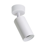 Schwenkbarer LED Aufbauspot mit GU10 Fassung, weiß, IP20, Aluminium.