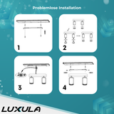 3er Pack Schwenkbarer LED Aufbauspot mit GU10 Fassung, 2-flammig, weiß, IP20, Aluminium.