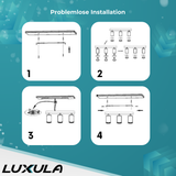 9er Pack Schwenkbarer LED Aufbauspot mit GU10 Fassung, 3-flammig, schwarz, IP20, Aluminium.