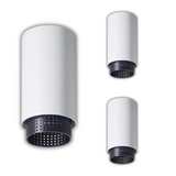 3er Pack LED Aufbauspot mit GU10 Fassung, weiß/schwarz, IP20, Aluminium.
