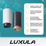 LED Aufbauspot mit GU10 Fassung, weiß/schwarz, IP20, Aluminium.