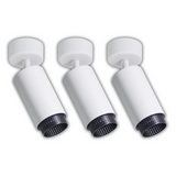 3er Pack Schwenkbarer LED Aufbauspot mit GU10 Fassung, weiß/schwarz, IP20, Aluminium.