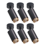 6er Pack Schwenkbarer LED Aufbauspot mit GU10 Fassung, schwarz/gold, IP20, Aluminium.