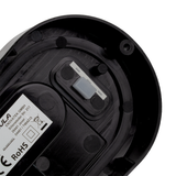 Kellerlampe in Schwarz, Ovalleuchte, 12 W, 1080 lm, Lichtfarbe einstellbar (CCT), IP54-wassergeschützt, Kabelverbinder, Wandleuchte Innen und Außen, Feuchtraumleuchte