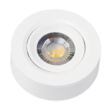 LED CCT Downlight, Ein- und Aufbaustrahler, schwenkbar, in Weiß, 5 W, 500 lm, 38°, 3000K-6500K einstellbar