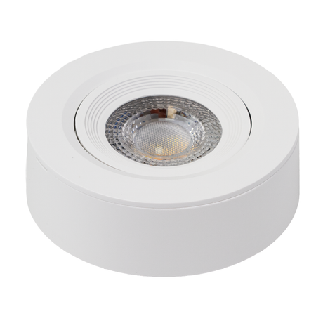 LED CCT Downlight, Ein- und Aufbaustrahler, schwenkbar, in Weiß, 5 W, 500 lm, 38°, 3000K-6500K einstellbar