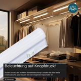 LED-Unterbauleuchte in Weiß, mit Schalter, 57 cm, 8 W, 720 lm, 4500 K (neutralweiß), erweiterbar, Küchen- und Schrankbeleuchtung