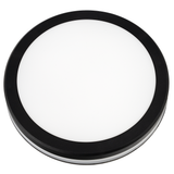 Moderne LED-Deckenlampe, schwarz/weiß, rund, 20 W, 2000 lm, Lichtfarbe einstellbar, Ø20 cm, IP65-wassergeschützt, Schnellverbinder, Innen- und Außenlampe