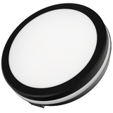 Moderne LED-Deckenlampe, schwarz/weiß, rund, 30 W, 3000 lm, Lichtfarbe einstellbar, Ø30 cm, IP65-wassergeschützt, Schnellverbinder, Innen- und Außenlampe