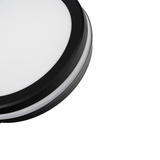 Moderne LED-Deckenlampe, schwarz/weiß, rund, 30 W, 3000 lm, Lichtfarbe einstellbar, Ø30 cm, IP65-wassergeschützt, Schnellverbinder, Innen- und Außenlampe