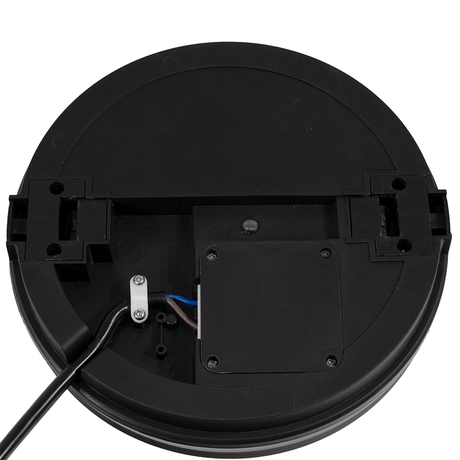 Moderne LED-Deckenlampe, schwarz/weiß, rund, 30 W, 3000 lm, Lichtfarbe einstellbar, Ø30 cm, IP65-wassergeschützt, Schnellverbinder, Innen- und Außenlampe