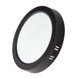 LED Aufbauleuchte in Schwarz, 18 W, 230 V, IP44-geschützt, 1800 lm, Lichtfarbe einstellbar, Ø224x35 mm, Deckenleuchte mit Diffusor, Badezimmerlampe