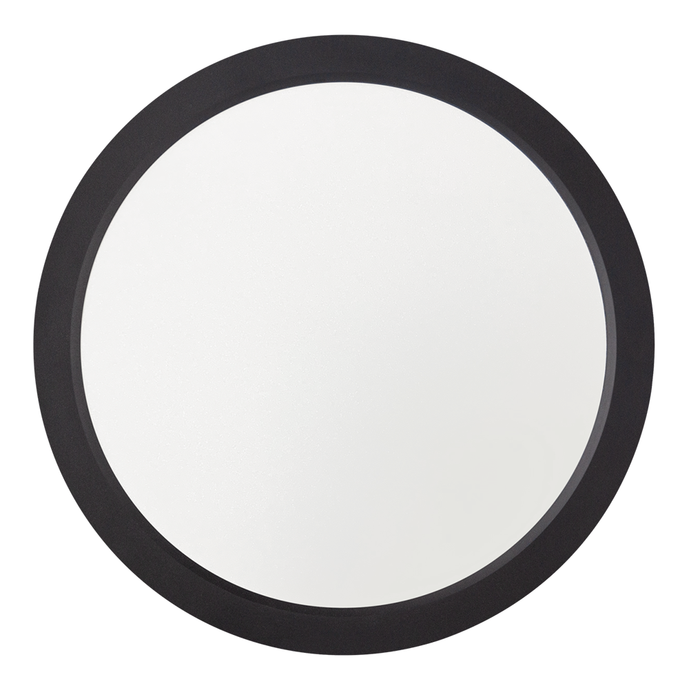LED Aufbauleuchte in Schwarz, 24 W, 230 V, IP44-geschützt, 2400 lm, Lichtfarbe einstellbar, Ø229x34 mm, Deckenleuchte mit Diffusor, Badezimmerlampe