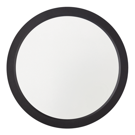 LED Aufbauleuchte in Schwarz, 18 W, 230 V, IP44-geschützt, 1800 lm, Lichtfarbe einstellbar, Ø224x35 mm, Deckenleuchte mit Diffusor, Badezimmerlampe