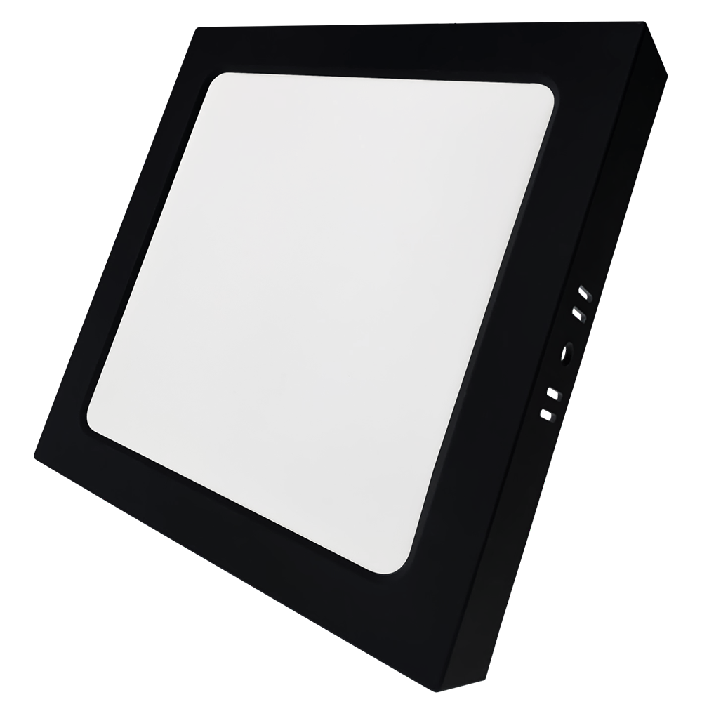 LED Aufbauleuchte in Schwarz, 24 W, 230 V, IP44-geschützt, 2400 lm, Lichtfarbe einstellbar, 299x35 mm, Deckenleuchte mit Diffusor, Badezimmerlampe
