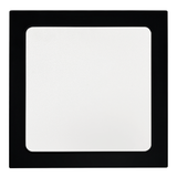 LED Aufbauleuchte in Schwarz, 6 W, 230 V, IP44-geschützt, 600 lm, Lichtfarbe einstellbar, 112x26 mm, Deckenleuchte mit Diffusor, Badezimmerlampe