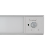 LED Schrankbeleuchtung mit Bewegungsmelder, Silberton, 30 cm, dimmbar, einstellbare Lichtfarbe, USB-aufladbar, einfache Befestigung, Unterbauleuchte
