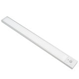 LED Schrankbeleuchtung mit Bewegungsmelder, Silberton, 40 cm, dimmbar, einstellbare Lichtfarbe, USB-aufladbar, einfache Befestigung, Unterbauleuchte