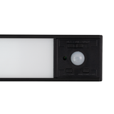 LED Schrankbeleuchtung mit Bewegungsmelder, schwarz, 40 cm, dimmbar, einstellbare Lichtfarbe, USB-aufladbar, einfache Befestigung, Unterbauleuchte