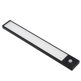 LED Schrankbeleuchtung mit Bewegungsmelder, schwarz, 30 cm, dimmbar, einstellbare Lichtfarbe, USB-aufladbar, einfache Befestigung, Unterbauleuchte