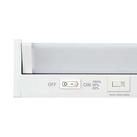 LED-Unterbauleuchte, schwenkbar, mit Schalter, 115 cm, 16 W, 1600 lm, einstellbare Lichtfarbe, dimmbar, erweiterbar, Küchen- und Schrankbeleuchtung