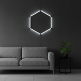 LED Deckenleuchte, HexaForm, 1er Set, 6500 K (kaltweiß), Hexagon Leuchte, 40 W Garagenlampe, Salon Beleuchtung