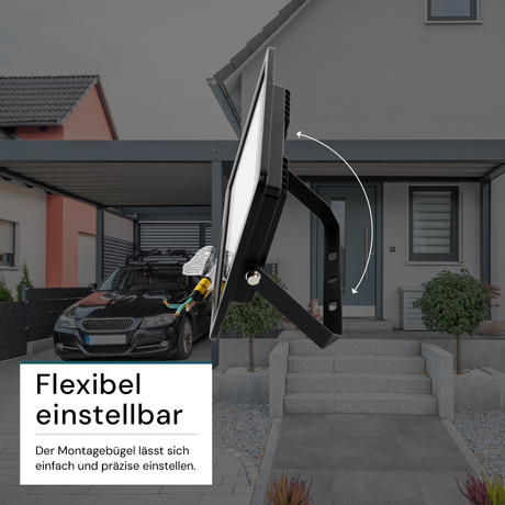 2er Pack LED-Fluter, 30 W, 4000 K (neutralweiß), 3000 lm, schwarz, IP65.