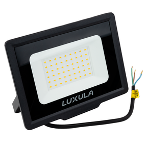LED-Fluter, 50 W, 3000 K (warmweiß), 5000 lm, schwarz, IP65.