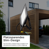 2er Pack LED-Fluter, 50 W, 4000 K (neutralweiß), 5000 lm, schwarz, IP65.