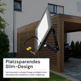 LED-Fluter, 100 W, 3000 K (warmweiß), 10000 lm, schwarz, IP65.
