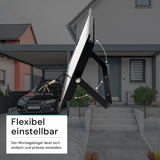 LED-Fluter, 200 W, 3000 K (warmweiß), 20000 lm, schwarz, IP65.