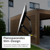 LED-Fluter, 300 W, 3000 K (warmweiß), 30000 lm, schwarz, IP65.