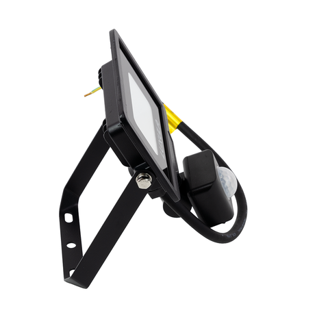 LED-Fluter mit Bewegungsmelder, 10 W, 4000 K (neutralweiß), 1000 lm, schwarz, IP65.