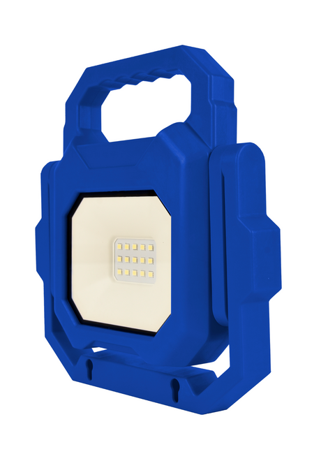 2er Set LED Baustrahler mit Akku, faltbar, 6 W, 800 lm, 4000 K (neutralweiß), IP54, 7 Stunden Lichtzeit, USB In- und Output, flexible Arbeitsleuchte.