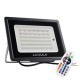 RGB LED-Fluter, 100 W, schwarz, IP65, mit Fernbedienung, RGBW-Farbwechsel