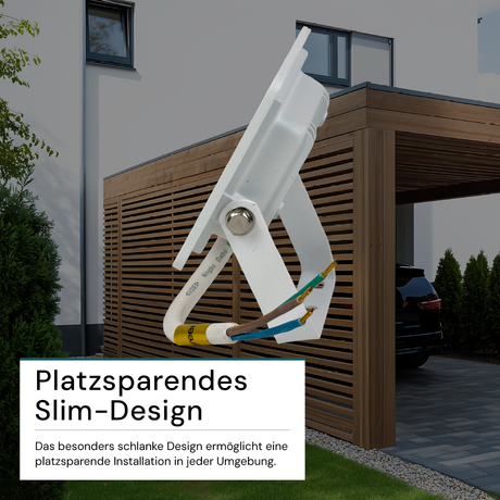 2er Pack LED-Fluter, 10 W, 4000 K (neutralweiß), 1000 lm, weiß, IP65.