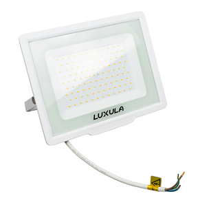 LED-Fluter, 100 W, 3000 K (warmweiß), 10000 lm, weiß, IP65.
