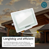 LED-Fluter, 150 W, 4000 K (neutralweiß), 15000 lm, weiß, IP65.