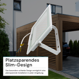 LED-Fluter, 150 W, 4000 K (neutralweiß), 15000 lm, weiß, IP65.