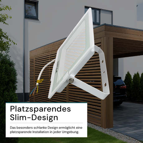 LED-Fluter, 150 W, 4000 K (neutralweiß), 15000 lm, weiß, IP65.