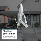 2er Pack LED-Fluter, 200 W, 4000 K (neutralweiß), 20000 lm, weiß, IP65.