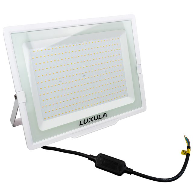 LED-Fluter, 300 W, 4000 K (neutralweiß), 30000 lm, weiß, IP65.
