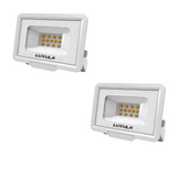 2er Pack LED-Fluter, 10 W, 4000 K (neutralweiß), 1000 lm, weiß, IP65.