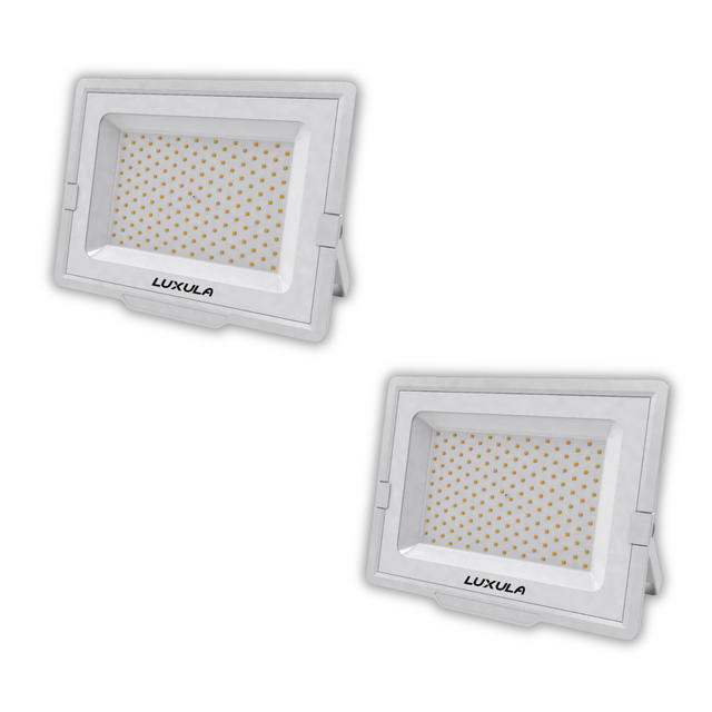 2er Pack LED-Fluter, 150 W, 4000 K (neutralweiß), 15000 lm, weiß, IP65.