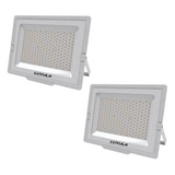 2er Pack LED-Fluter, 300 W, 4000 K (neutralweiß), 30000 lm, weiß, IP65.