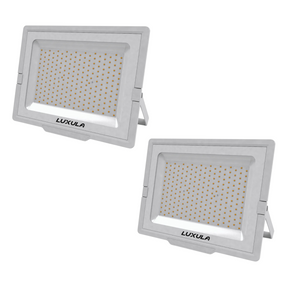 2er Pack LED-Fluter, 300 W, 4000 K (neutralweiß), 30000 lm, weiß, IP65.